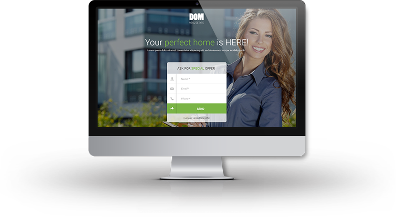 DOM - Premium Real Estate Pagewiz Landing Page